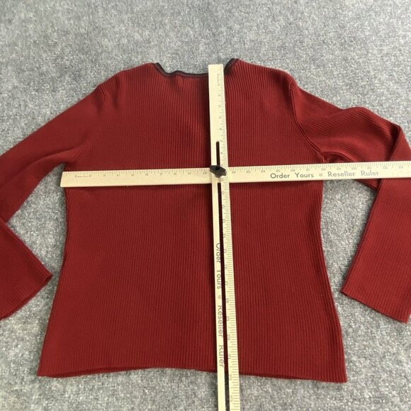 Casual Corner Annex Sweater Twin Set Womens PM Red Maroon VTG 2-Pc Knitwear - Picture 9 of 16